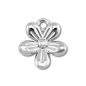 Anh&auml;nger aus Stainless Steel - Rostfreiem Stahl Flower Silver