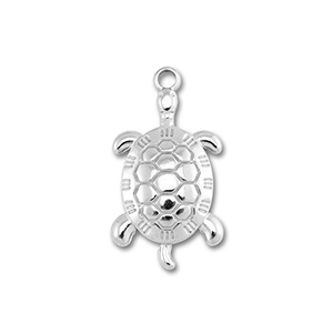 Anh&auml;nger aus Stainless Steel - Rostfreiem Stahl Turtle Silver
