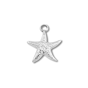 Anh&auml;nger aus Stainless Steel - Rostfreiem Stahl Starfish Silver