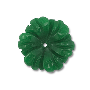 Perlen Naturstein Quarz Flower Dark green