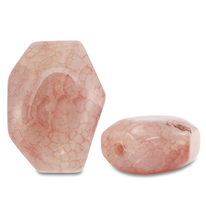 Perlen Naturstein Chalcedon Irregular Peachy orange