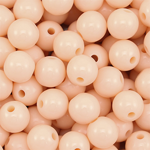 10 mm DQ Perlen aus Acryl Nude peach