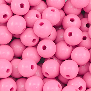 10 mm DQ Perlen aus Acryl Pink