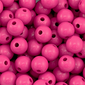 10 mm DQ Perlen aus Acryl Magenta pink