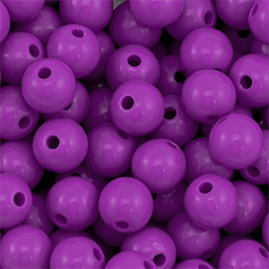 10 mm DQ Perlen aus Acryl Magenta purple