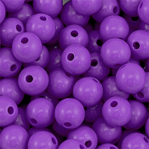 10 mm DQ Perlen aus Acryl Purple