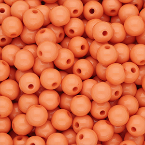 8 mm Perlen aus Acryl shiny Coral orange