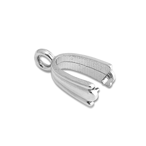 Zubeh&ouml;r aus Stainless Steel - Rostfreiem Stahl Collierschlaufe f&uuml;r Anh&auml;nger Silver