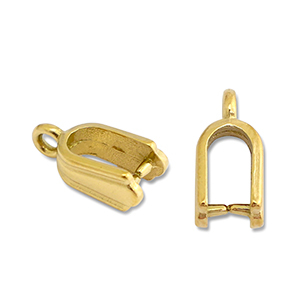 Zubeh&ouml;r aus Stainless Steel - Rostfreiem Stahl Collierschlaufe f&uuml;r Anh&auml;nger Gold