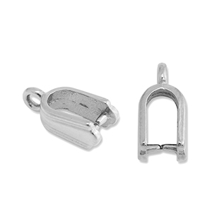 Zubeh&ouml;r aus Stainless Steel - Rostfreiem Stahl Collierschlaufe f&uuml;r Anh&auml;nger Silver