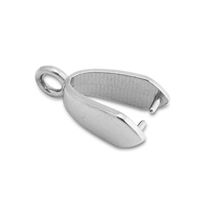 Zubeh&ouml;r aus Stainless Steel - Rostfreiem Stahl Collierschlaufe f&uuml;r Anh&auml;nger Silver