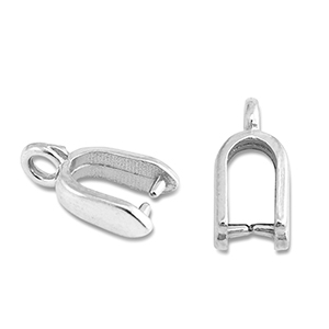 Zubeh&ouml;r aus Stainless Steel - Rostfreiem Stahl Collierschlaufe f&uuml;r Anh&auml;nger Silver