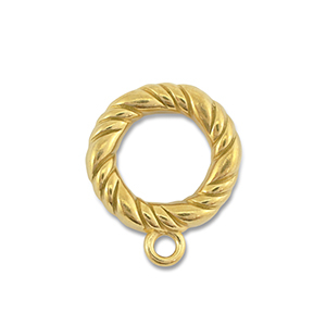 Zubeh&ouml;r aus Stainless Steel - Rostfreiem Stahl Ring with Loop Gold