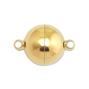 Zubeh&ouml;r aus Stainless Steel - Rostfreiem Stahl Magnetverschluss Ball 16mm Gold