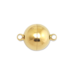 Zubeh&ouml;r aus Stainless Steel - Rostfreiem Stahl Magnetverschluss Ball 8mm Gold