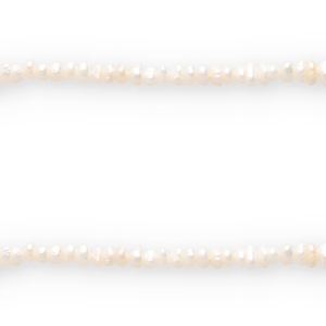 BQ S&uuml;sswasser Perlen vertikales F&auml;delloch 6x3mm Natural white