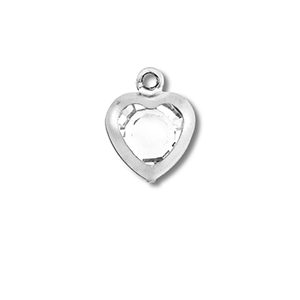 Anh&auml;nger aus Stainless Steel - Rostfreiem Stahl Heart Silver-transparent