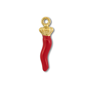 Anh&auml;nger aus Stainless Steel - Rostfreiem Stahl Pepper Gold-red
