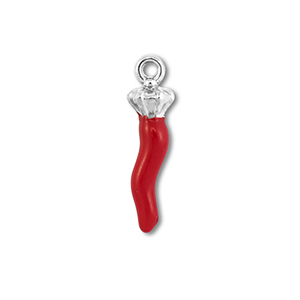 Anh&auml;nger aus Stainless Steel - Rostfreiem Stahl Pepper Silver-red