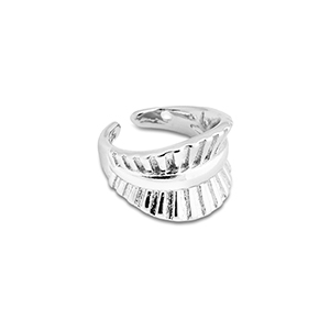 Stainless Steel - Rostfrei Stahl Ohrringe Ear Cuff Silver