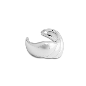 Stainless Steel - Rostfrei Stahl Ohrringe Ear Cuff Silver