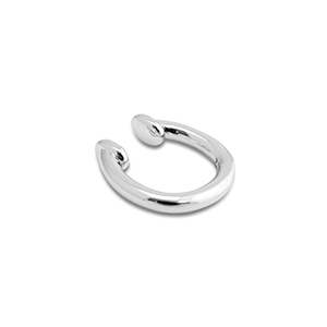 Stainless Steel - Rostfrei Stahl Ohrringe Ear Cuff Silver
