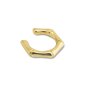 Stainless Steel - Rostfrei Stahl Ohrringe Ear Cuff Gold