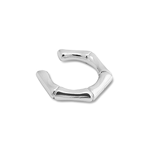 Stainless Steel - Rostfrei Stahl Ohrringe Ear Cuff Silver