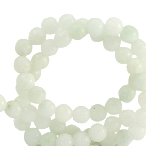Perlen Naturstein Marmor 4mm Off white-green