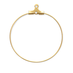 Zubeh&ouml;r aus Stainless Steel - Rostfreiem Stahl Ohrringe Creolen H&auml;nger Gold