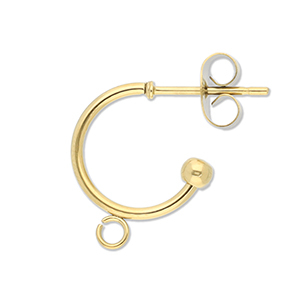 Zubeh&ouml;r aus Stainless Steel - Rostfreiem Stahl Ohrringe Creolen with Loop Gold