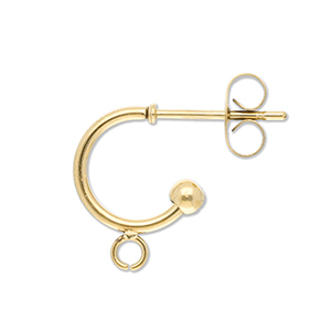 Zubeh&ouml;r aus Stainless Steel - Rostfreiem Stahl Ohrringe Creolen with Loop Gold