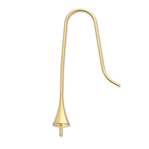 Zubeh&ouml;r aus Stainless Steel - Rostfreiem Stahl Ohrringe / Ohrh&auml;nger mit Endkappe Gold