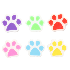 Perlen Polymer Dog Paw White-multicolour