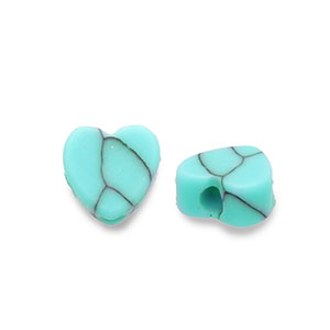Perlen Naturstein Turquoise Heart Turquoise