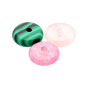 Perlen Naturstein Quarz Rondelle Multicolour