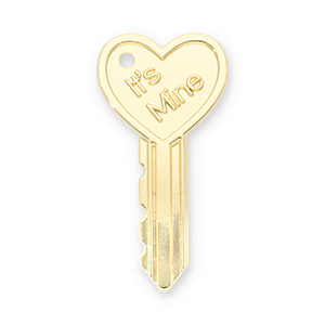 Statement-Anh&auml;nger Key Heart "It's mine" Gold