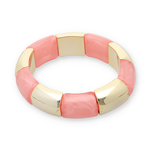 Armb&auml;nder aus Resin Gold-pink
