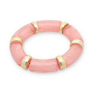 Armb&auml;nder aus Resin Gold-pink