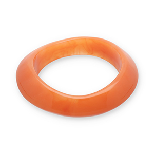 Armb&auml;nder Bangle aus Resin Flame orange