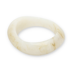 Armb&auml;nder Bangle aus Resin Off white-beige