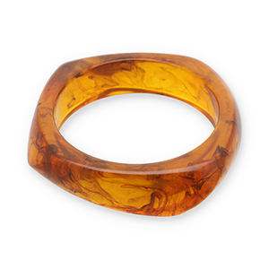 Armb&auml;nder Bangle aus Resin Transparent amber brown