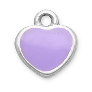 Anh&auml;nger aus Stainless Steel - Rostfreiem Stahl Heart Silver-lilac