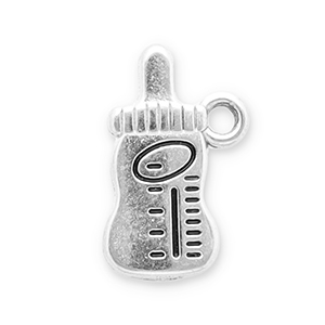 Anh&auml;nger aus Stainless Steel - Rostfreiem Stahl Baby Bottle Silver-black