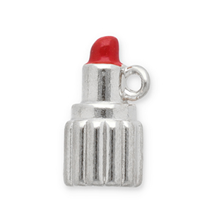 Anh&auml;nger aus Stainless Steel - Rostfreiem Stahl Lipstick Silver-red
