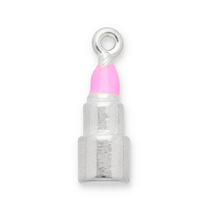 Anh&auml;nger aus Stainless Steel - Rostfreiem Stahl Lipstick Silver-pink