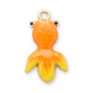Anh&auml;nger aus Stainless Steel - Rostfreiem Stahl Fish Gold-orange-yellow