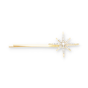 Haarschmuck Haarklammer Star with Strass Gold-transparent