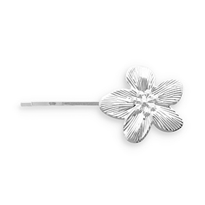 Haarschmuck Haarklammer Flower Silver