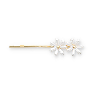 Haarschmuck Haarklammer Daisies Gold-white